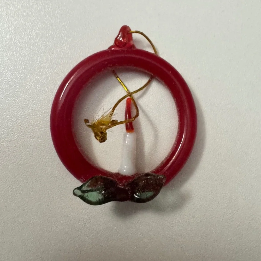 Vintage Miniature Blown Glass Christmas Ornaments Set Snowman Wreath Star 7pc